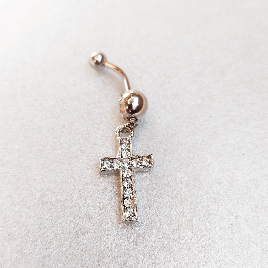 Cross Belly Button Ring